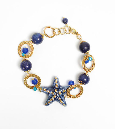 Picture of Bracelet with Circles, Starfish and Lapis Lazuli