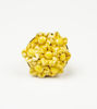 Picture of Bouquet ring with small yellow ceramic flowers, pearls and stones