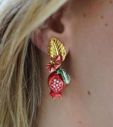 Picture of Stud earrings with small pomegranates