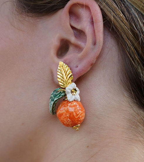 Picture of Stud earrings with oranges