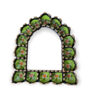 Picture of Decorative Handmade Mirror 9" Painted Glass, arch/ portal shape, Floral Pattern in different colors, Home Decor, Wall Art, Peruvian