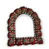 Picture of Decorative Handmade Mirror 9" Painted Glass, arch/ portal shape, Floral Pattern in different colors, Home Decor, Wall Art, Peruvian
