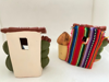 Picture of "Peruvian Handmade Nativity Scene in house, set of 2, 4x4"" , Christmas decor ornaments "