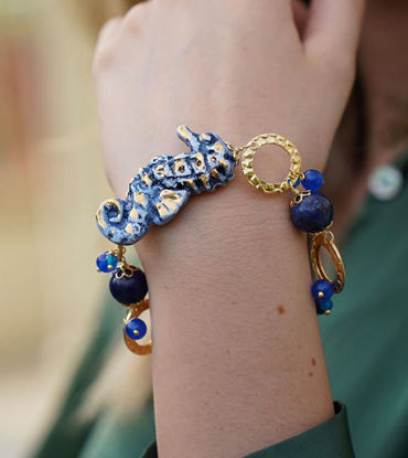 Picture of Bracelet with Circles, Little Horse and Lapis Lazuli