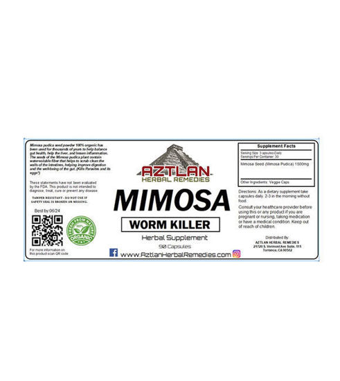 Picture of Mimosa Capsules Parasite Cleanse (MATA LUMBRISES)