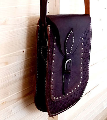 Picture of Handmade Natural Organic Leather Handbad Handcrafted in Marroquí style