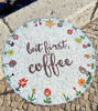 Picture of Mosaic table for COFFEE LOVERS. Mosaic tile tabletop; cafe table; garden table, BISTRO coffee table; dining table; kitchen table