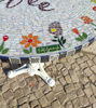 Picture of Mosaic table for COFFEE LOVERS. Mosaic tile tabletop; cafe table; garden table, BISTRO coffee table; dining table; kitchen table