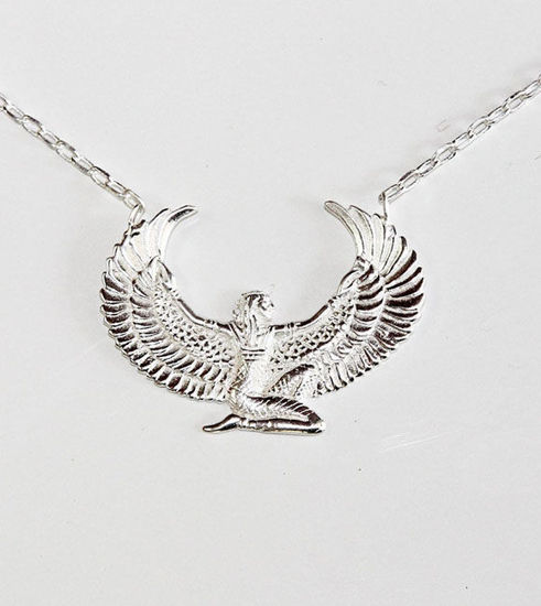 Picture of Small Sterling Silver Isis Goddess Necklace or Headpiece Regular