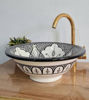 Picture of ASFI Black And White Bathroom Vessel Sink