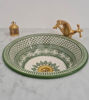 Picture of Olive Green Mid Century Modern Bowl Sink - Bathroom Vessel washbasin - KARO Design