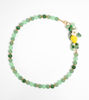 Picture of Necklace with ceramic lemon and Jade and Aventurine pearls