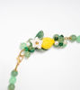 Picture of Necklace with ceramic lemon and Jade and Aventurine pearls