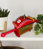 Picture of Handmade Wooden Showpiece For Home Decor Wooden Crafts Table Decor Decorative Red Palanquin Indian Art - Channapatna Toys