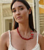 Picture of Pomegranate necklace with carnelian and agate