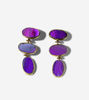 Picture of Purple Amethyst Drop Earrings – Gold Plated Brass Gum Drop Natural Stone Earrings