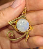 Picture of Eye of Horus Necklace – Egyptian Symbol of Protection, Moonstone or Moss Agate Pendant