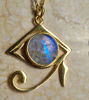 Picture of Eye of Horus Necklace – Egyptian Symbol of Protection, Moonstone or Moss Agate Pendant