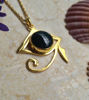 Picture of Eye of Horus Necklace – Egyptian Symbol of Protection, Moonstone or Moss Agate Pendant