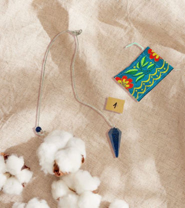 Picture of Chakra Pendulum • Perfect for Chakra Healing & Clearing Blockages • Chakra Crystals Included