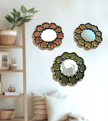 Picture of Colonial Mirror • Handmade Peruvian Decorative Mirror • Vintage Andean Style