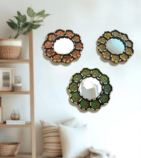 Picture of Colonial Mirror • Handmade Peruvian Decorative Mirror • Vintage Andean Style