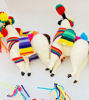 Picture of Christmas Tree Llama Ornaments – Set of 6 Handmade Peruvian Folk Art, Colorful Wool Decorations