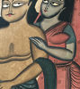 Picture of Sensual Couple Folk Art Painting | 22"x14" Bengal Patachitra on Paper | Handpainted with Herbal & Natural Colors