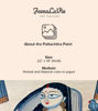 Picture of Bengal Patachitra Folk Art—Graceful Lady with a Parrot | 22" x 14" | Natural Colors on Paper | Handpainted Wall Decor
