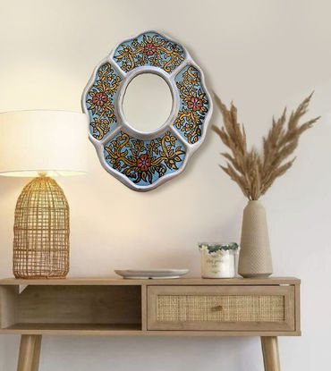 Picture of Cuscajas Vintage Mirror – Handmade Peruvian Sunburst Wall Art