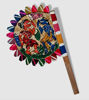 Picture of Hand-Painted Bengal Pattachitra Wooden Fan – Traditional Indian Folk Art Decorative Hand Fan (Approx. 11”)