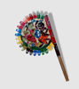 Picture of Hand-Painted Bengal Pattachitra Wooden Fan – Traditional Indian Folk Art Decorative Hand Fan (Approx. 11”)