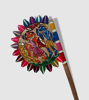 Picture of Hand-Painted Bengal Pattachitra Wooden Fan – Traditional Indian Folk Art Decorative Hand Fan (Approx. 11”)