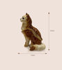 Hinged cat trinket box figurine with gold-tone trim and crystal accents, elegantly positioned on a white surface.