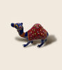 Colorful enamel-style camel showpiece with gold accents, showcasing traditional Rajasthani craftsmanship and design.